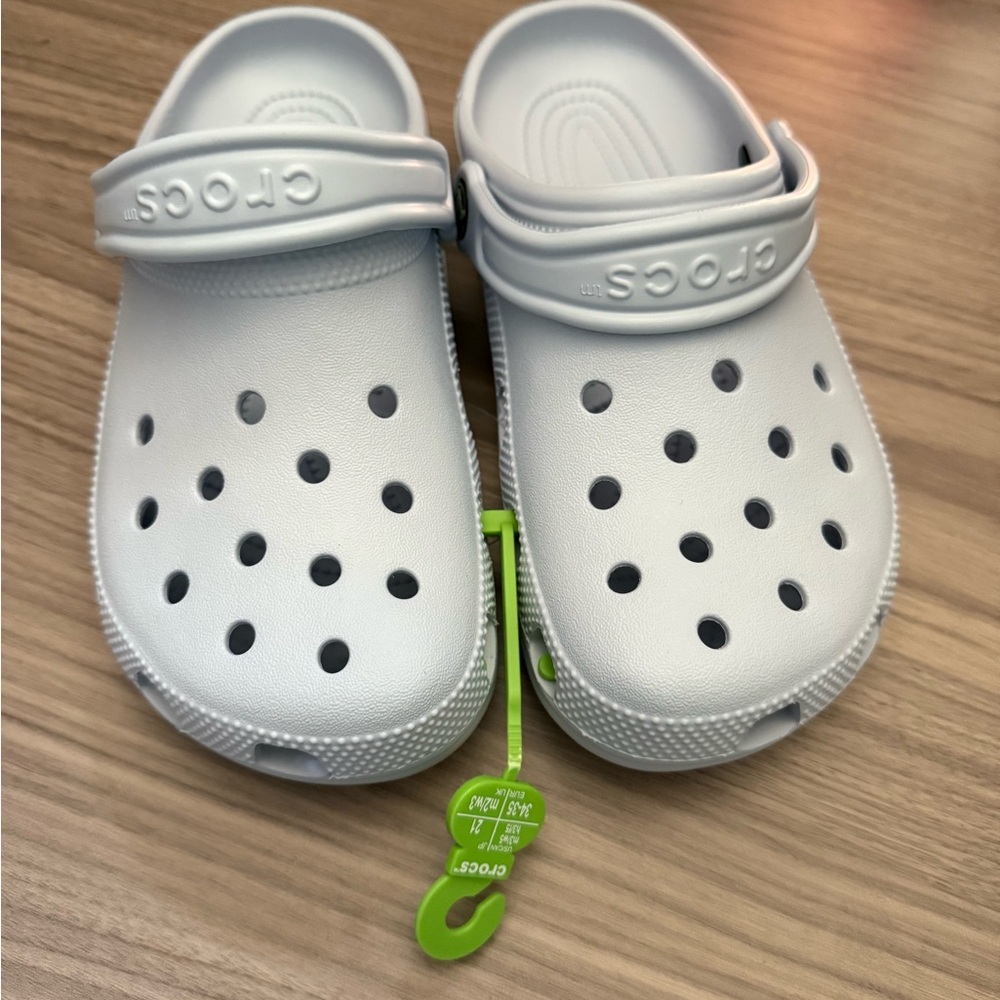 CROCS White Sandals with Signature Perforated Design